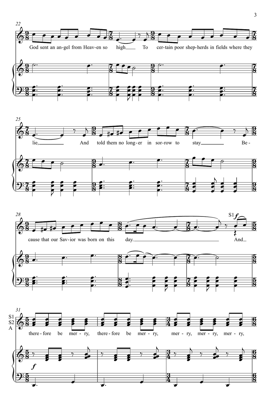 Therefore Be Merry SSA scores gallery preview page 3