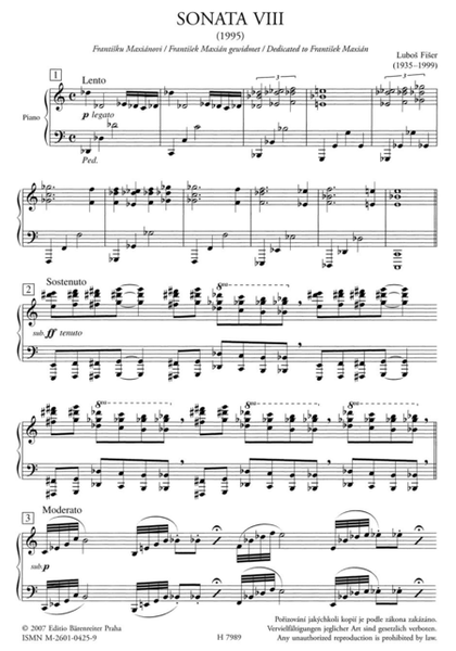 Sonata VIII für Klavier