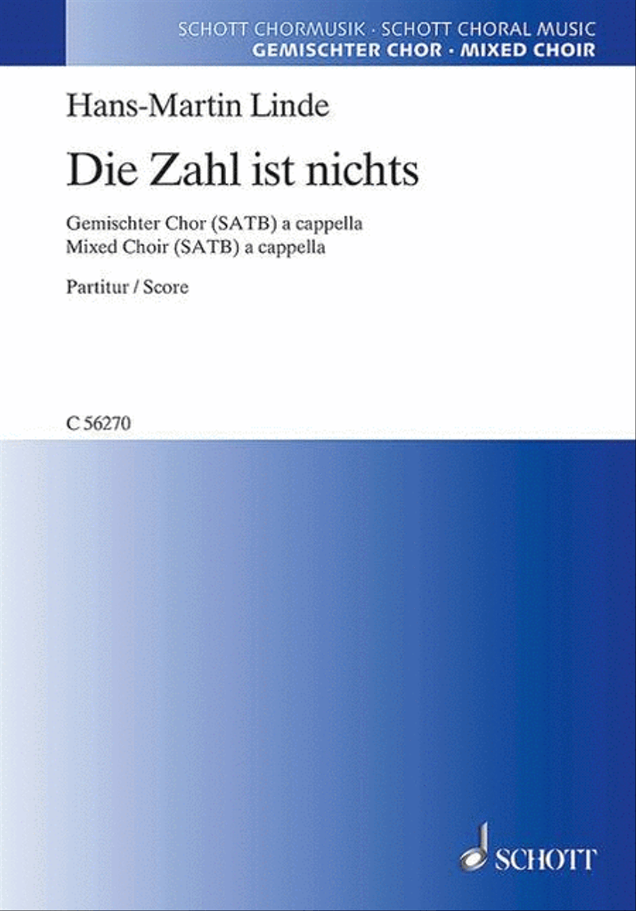 Zahl Ist Nichts For Mixed Choir - German Mixed Choir scores gallery preview page 1