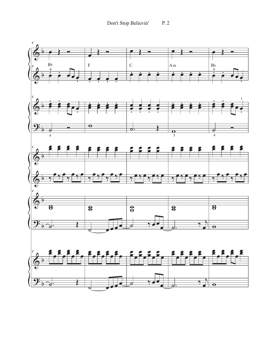 Don't Stop Believin' Piano Method scores gallery preview page 3
