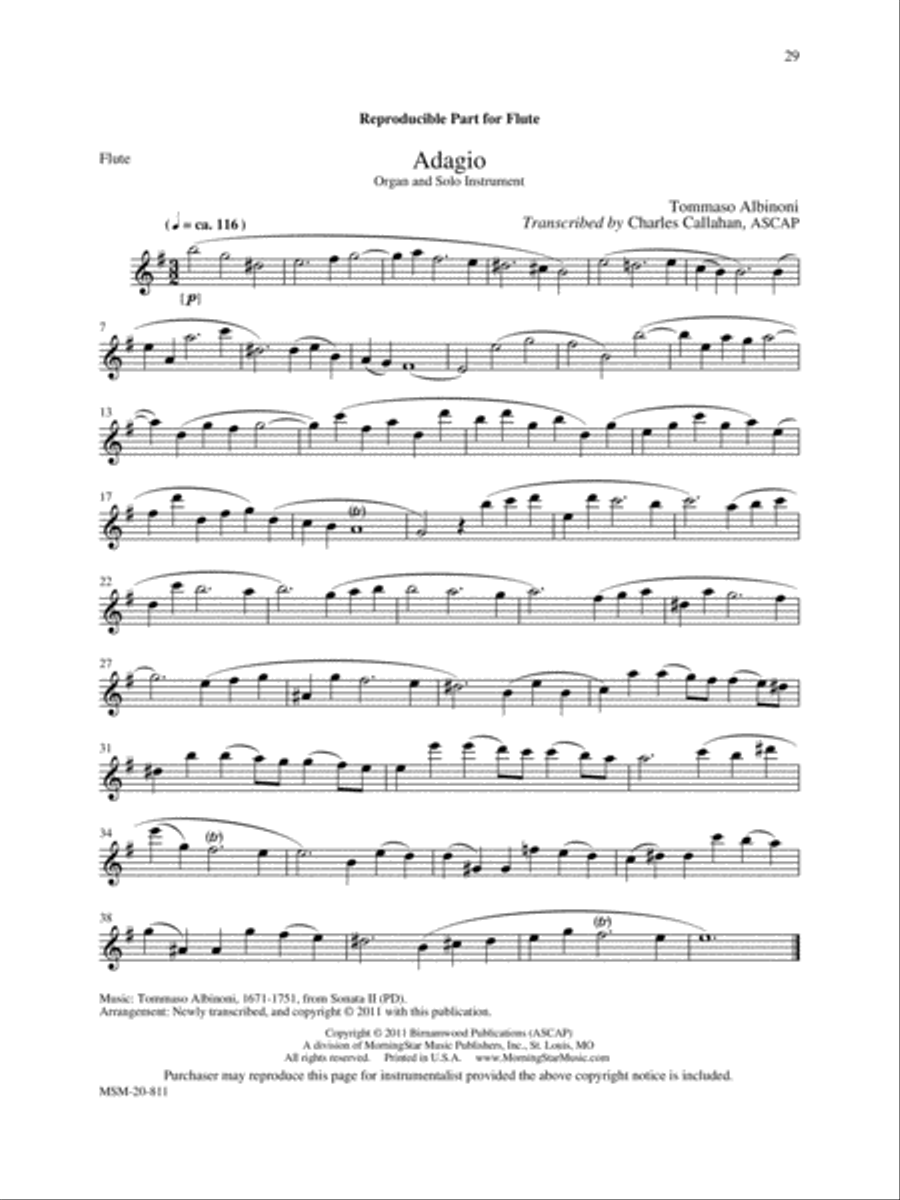 Adagio Adagio Organ scores gallery preview page 3