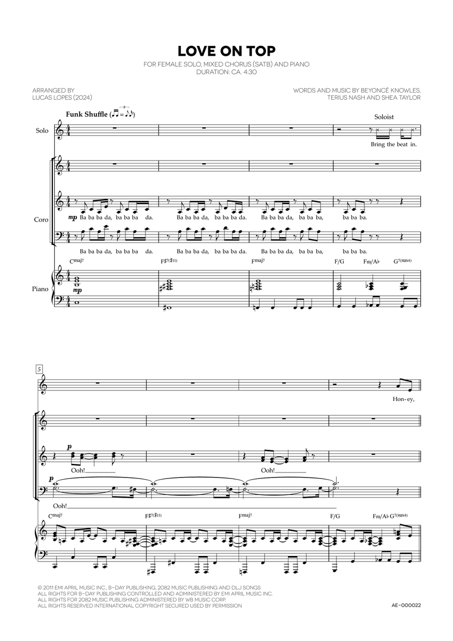 Love On Top Divisi scores gallery preview page 1