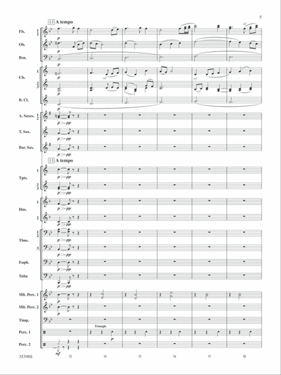 Sleep in Heavenly Peace: Score Concert Band scores gallery preview page 5