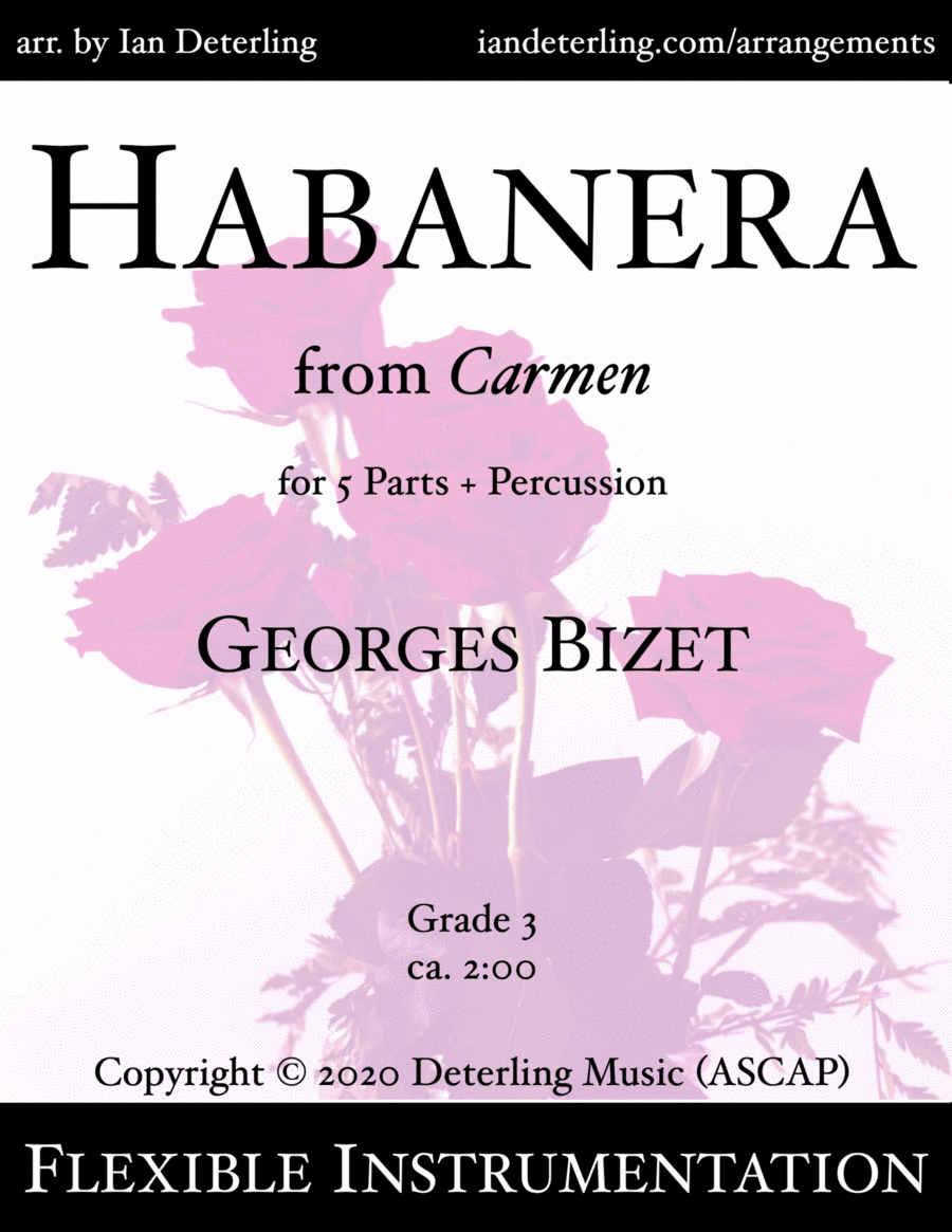 Habanera from CARMEN (Flexible Instrumentation) Concert Band scores gallery preview page 1