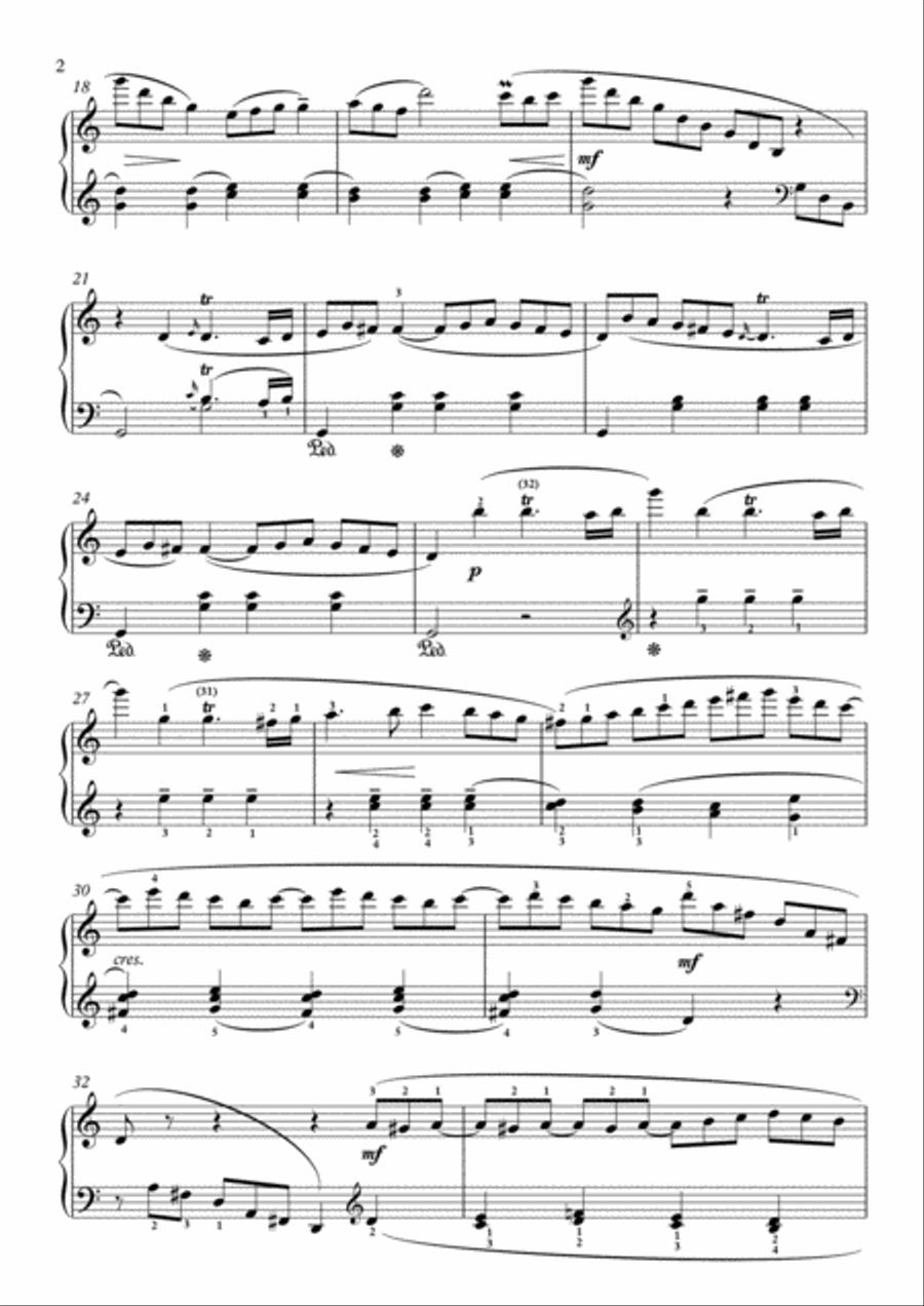Scarlatti-Sonata in C-Major L.443 K.356(piano) Piano Solo scores gallery preview page 3