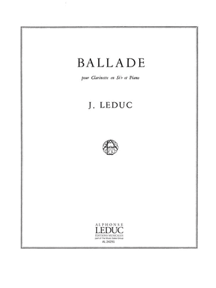 Book cover for Ballade (clarinet & Piano)