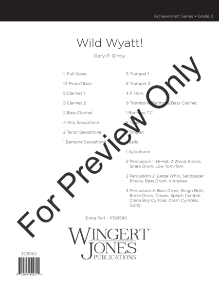 Wild Wyatt - Full Score