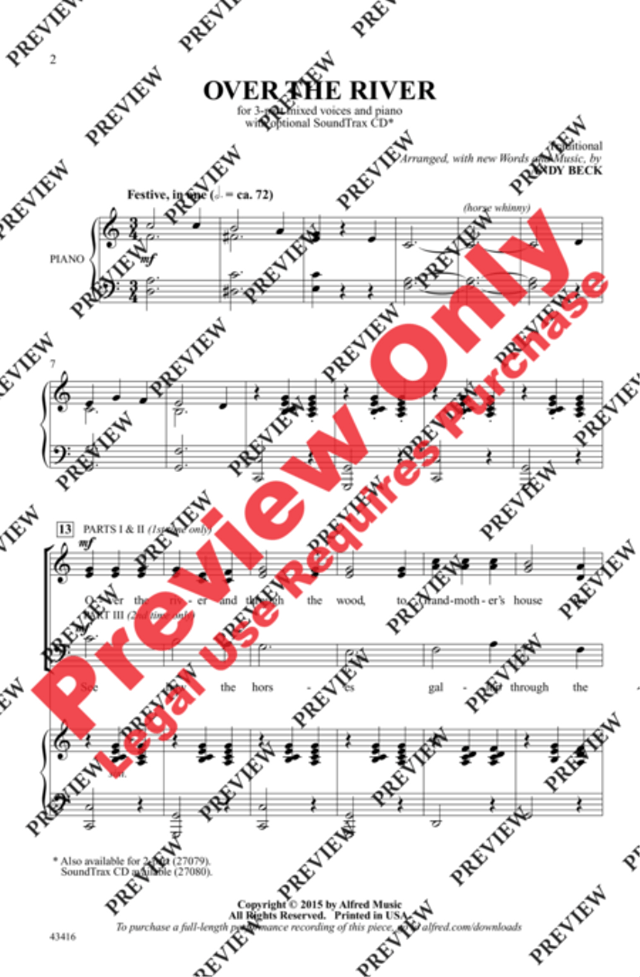 Over the River Over the River 3-Part scores gallery preview page 2
