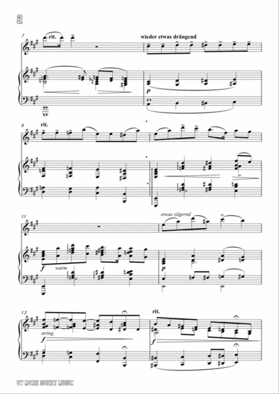 Alma Mahler-Laue Sommernacht,for Flute and Piano Flute Solo scores gallery preview page 4