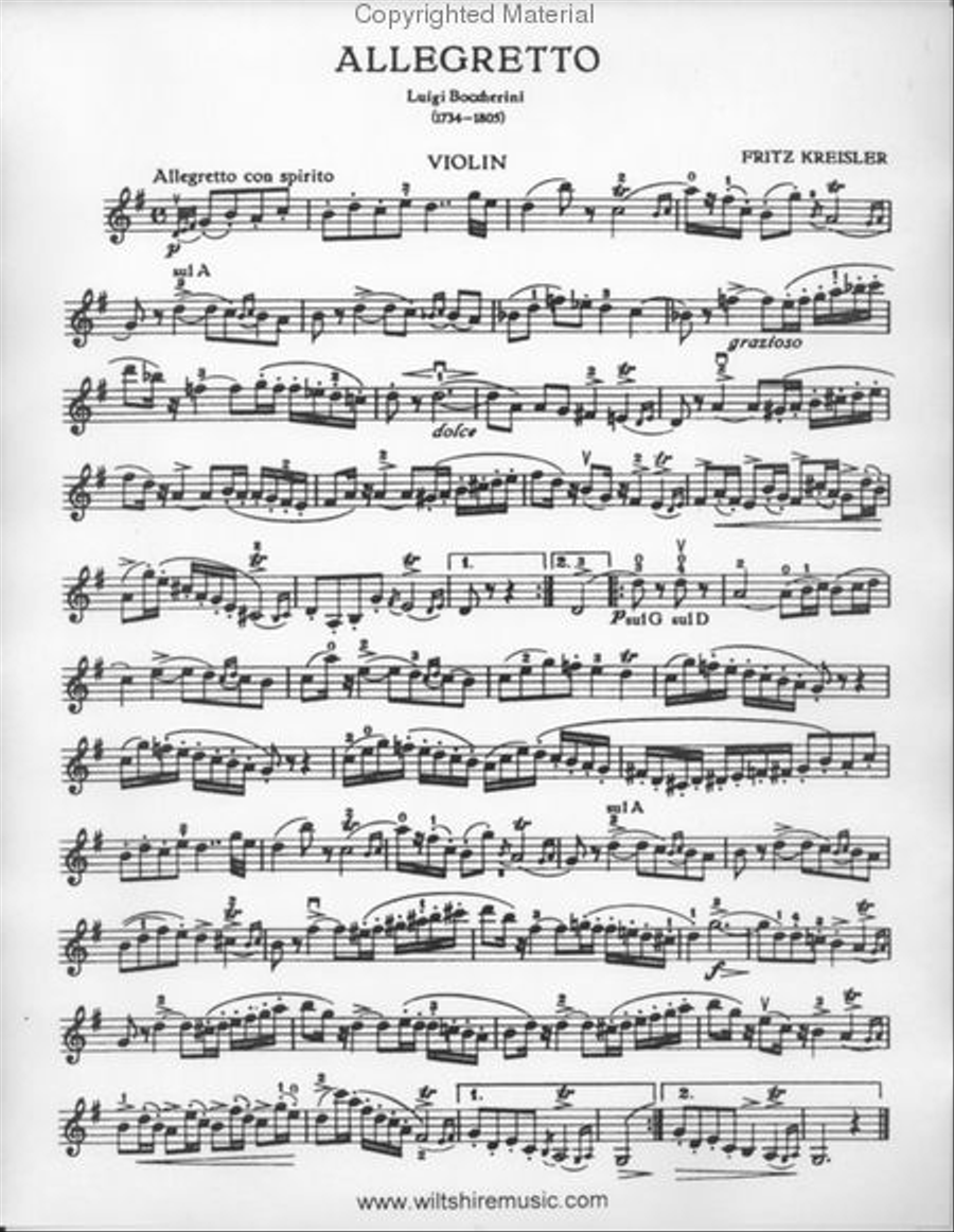 Allegretto Violin Solo scores gallery preview page 2