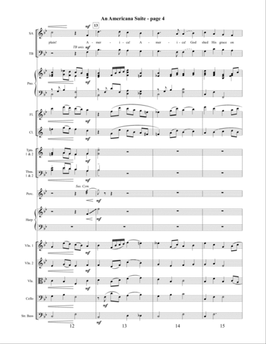 An Americana Suite (Orchestration - Digital) 4-Part scores gallery preview page 6