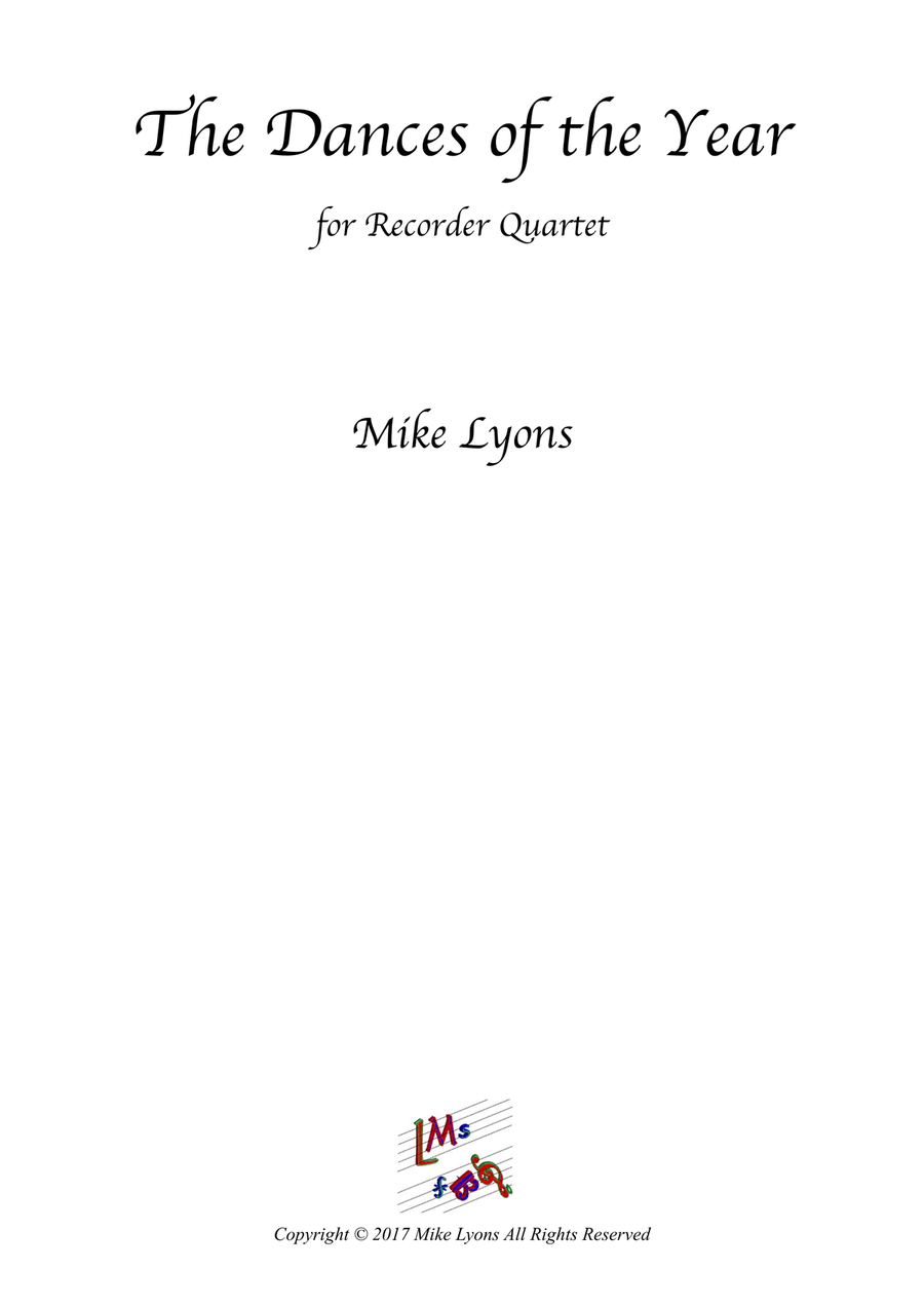 Recorder Quartet - The Dances of the Year Small Ensemble scores gallery preview page 1