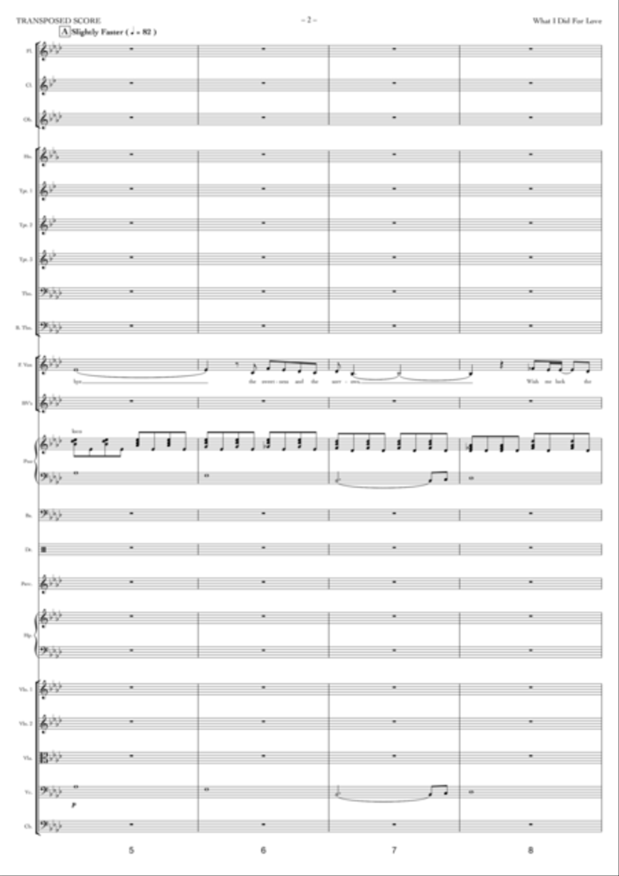 What I Did For Love Full Orchestra scores gallery preview page 2