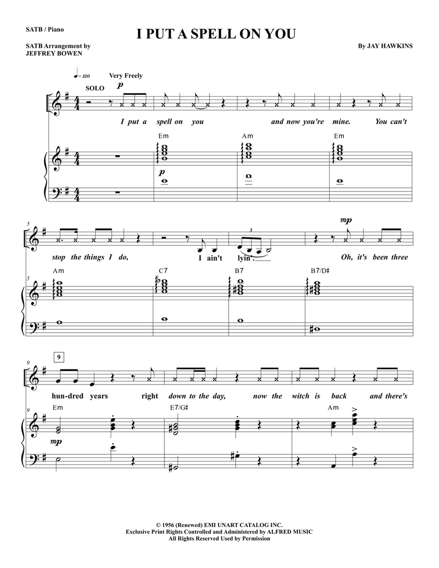 I Put A Spell On You 4-Part scores gallery preview page 1