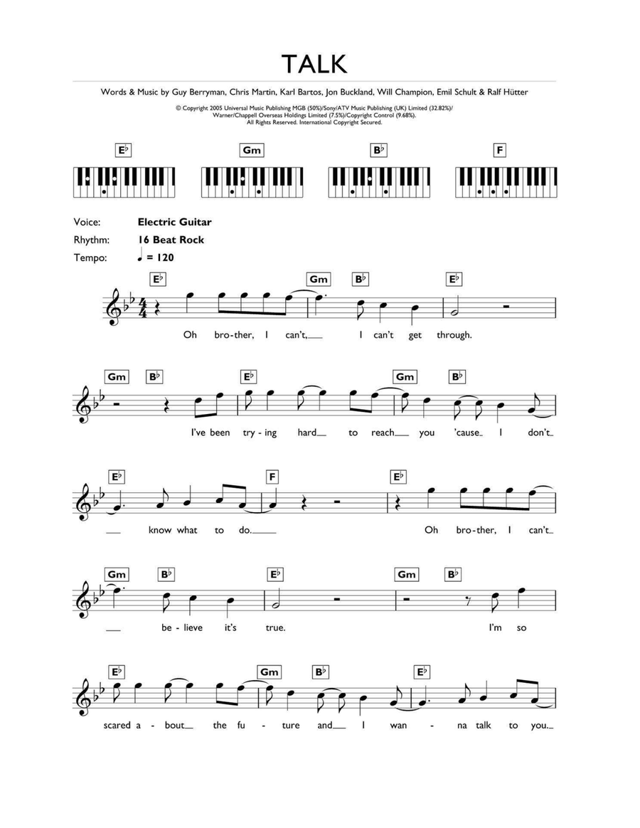 Talk Piano scores gallery preview page 1