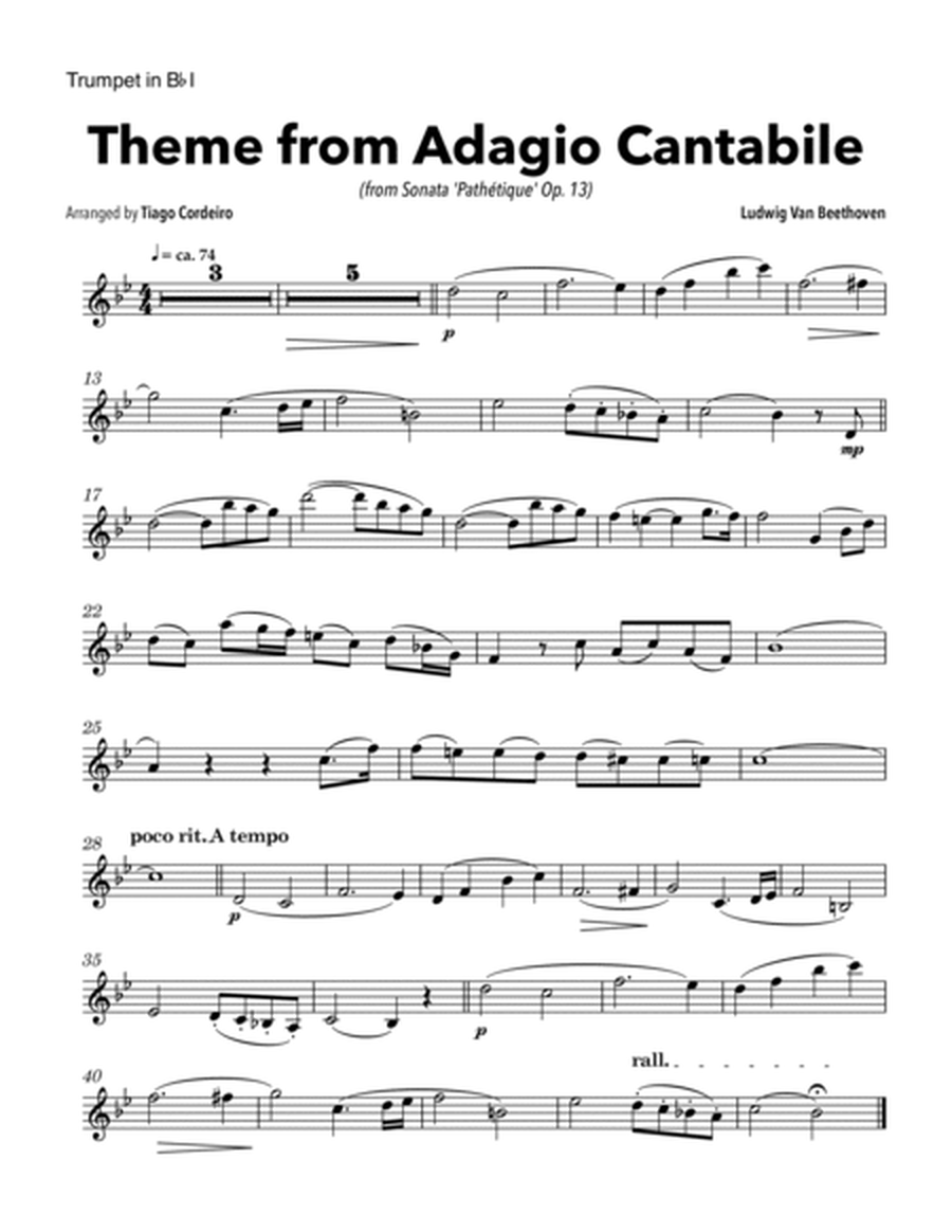 Theme From Adagio Cantabile (from Sonata 'Pathétique' Op.13) image number null
