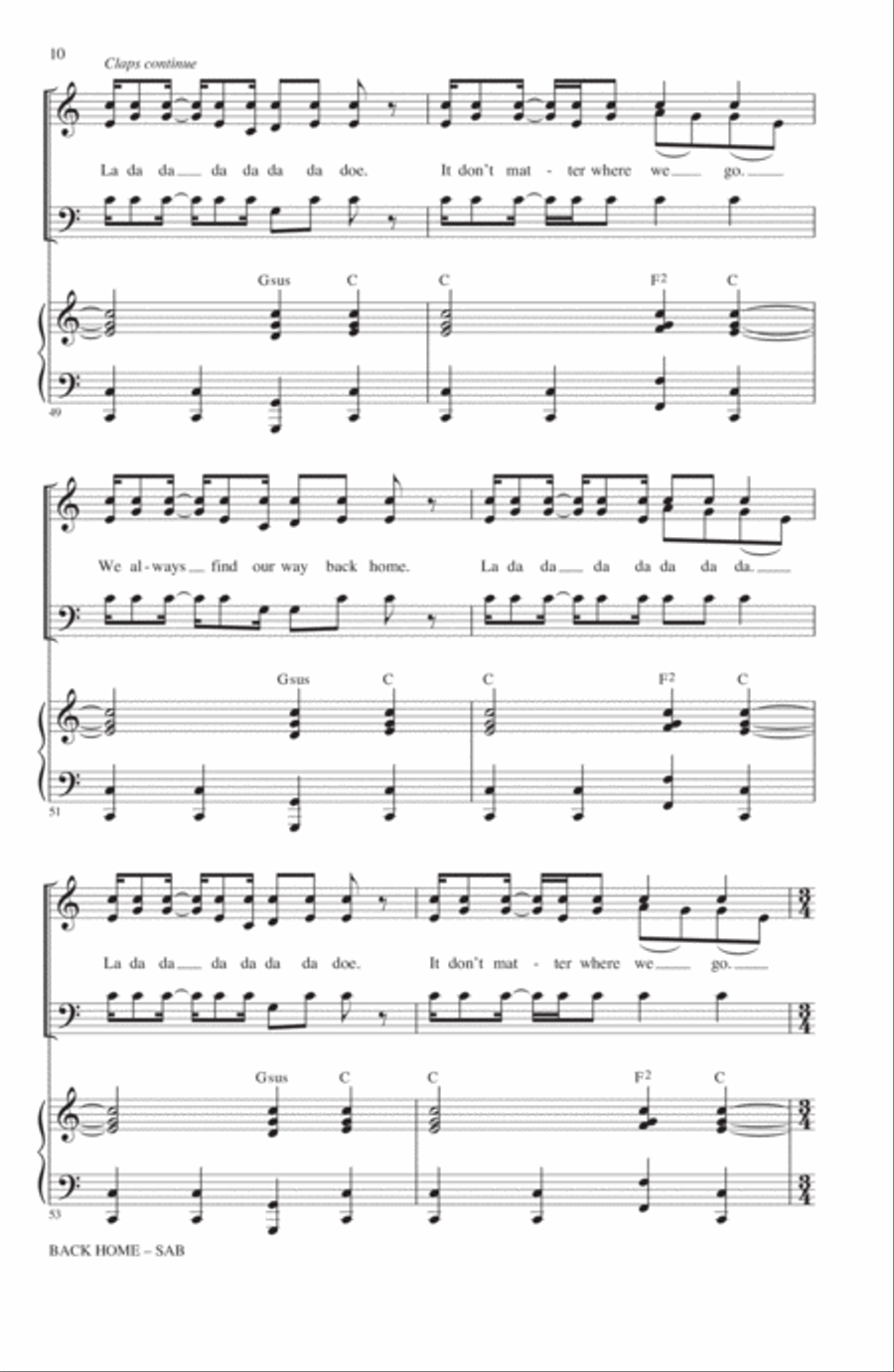Back Home 3-Part scores gallery preview page 9