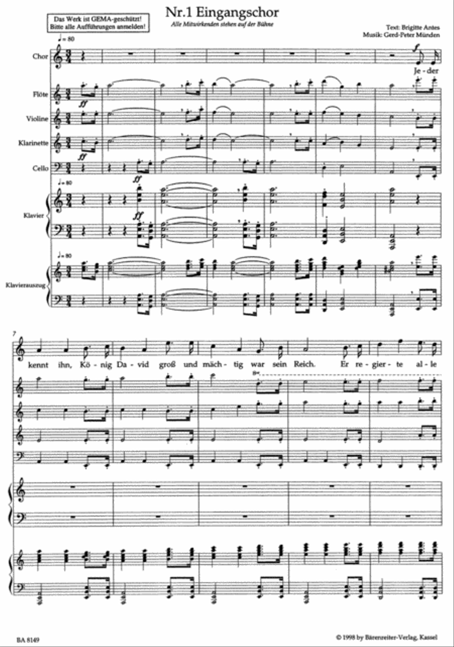 David und Jonathan Children's Choir scores gallery preview page 2