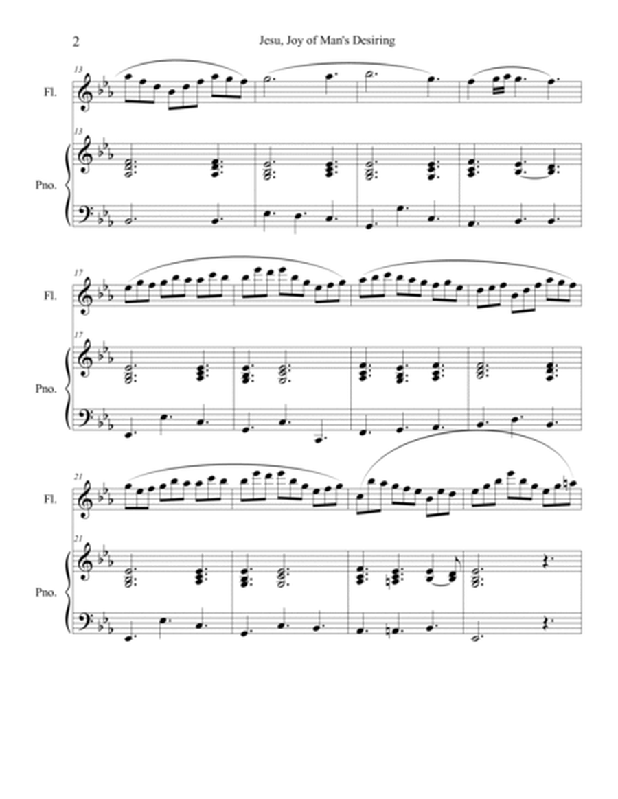 Jesu, Joy of Man's Desiring (Flute Solo) with piano accompaniment image number null