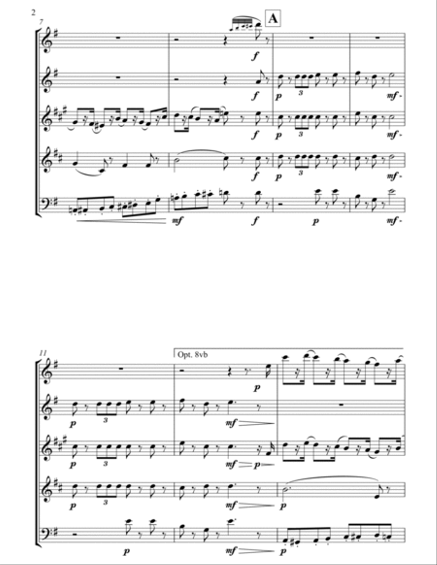 En Pointe with Tchaikovsky: : Wind Quintet Woodwind Quintet scores gallery preview page 3
