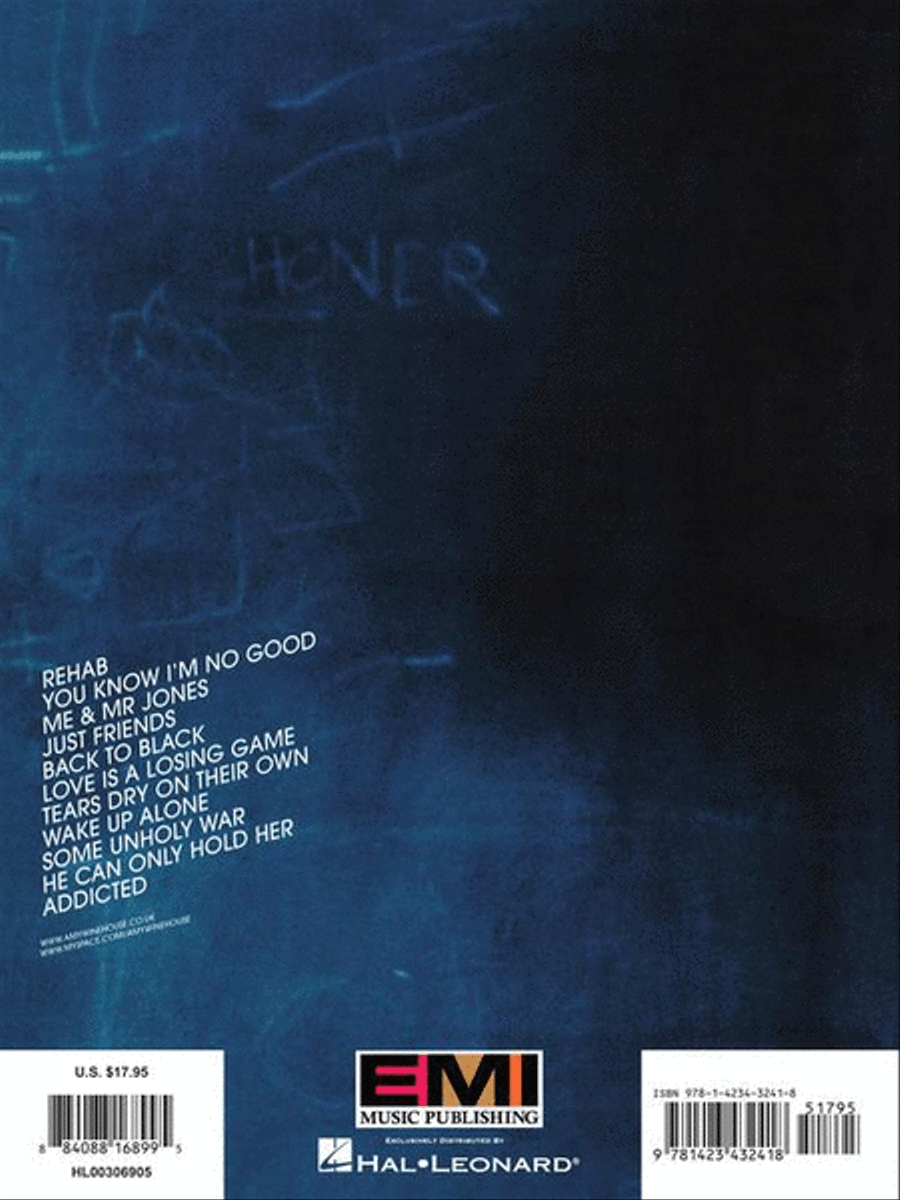 Amy Winehouse – Back to Black Piano, Vocal scores gallery preview page 9