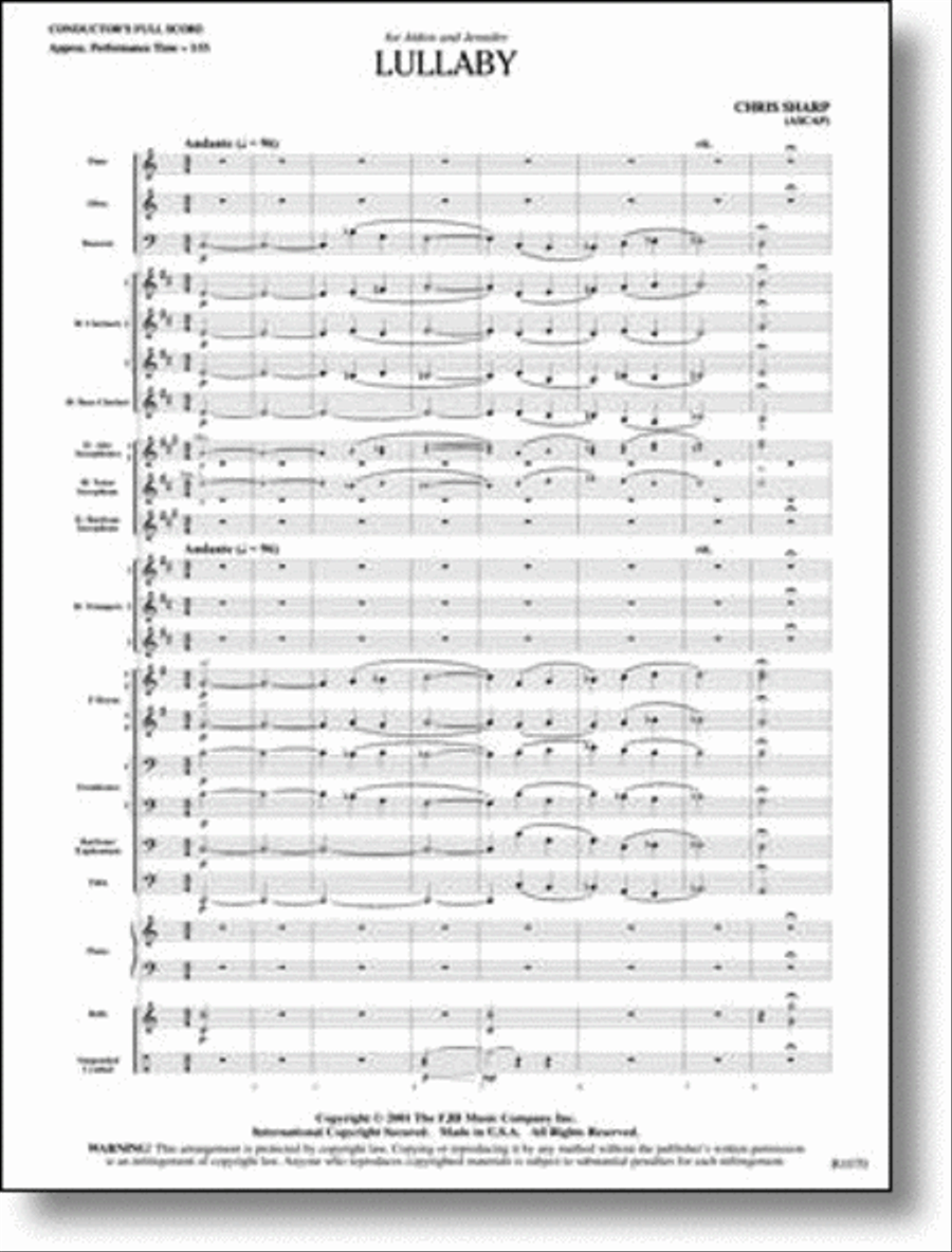 Lullaby Concert Band scores gallery preview page 1