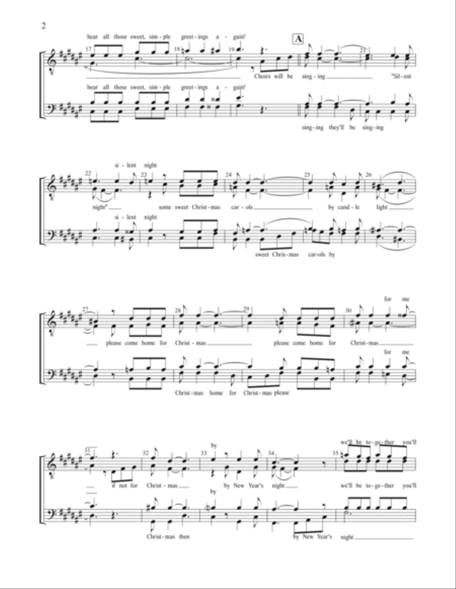 Please Come Home For Christmas TTBB scores gallery preview page 2