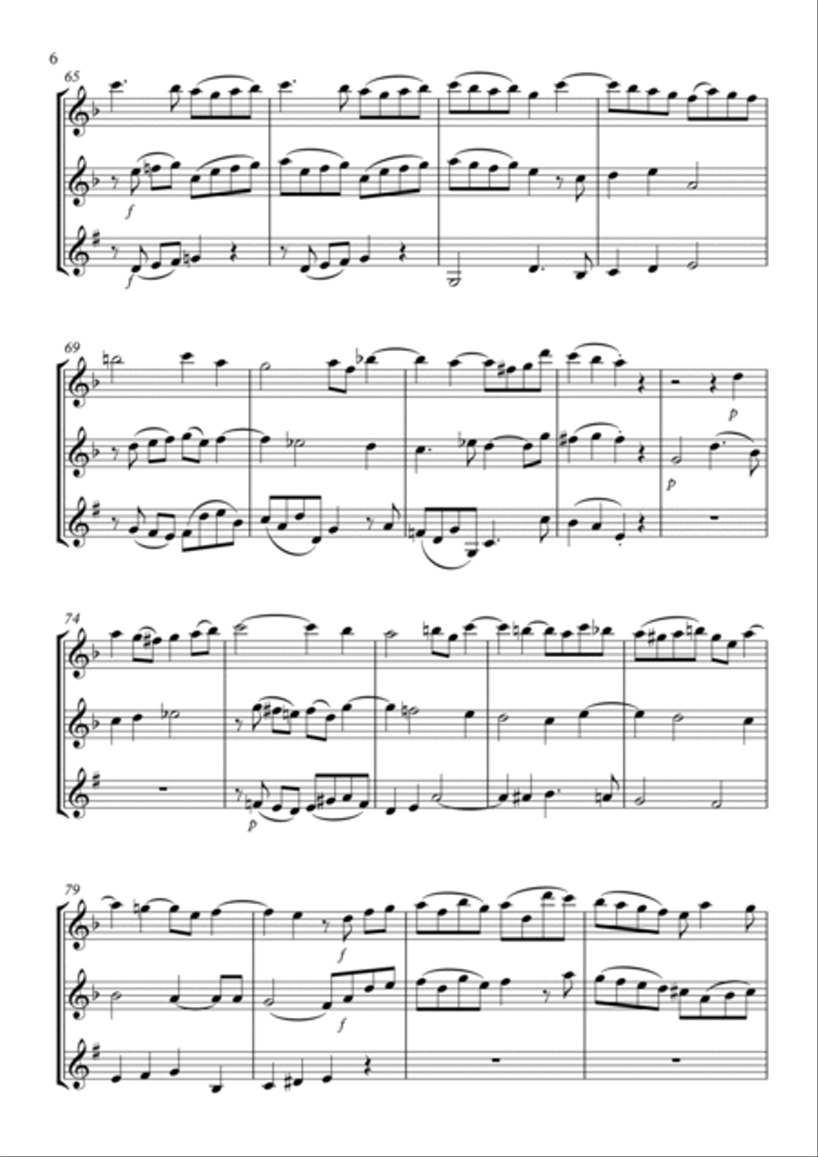 Trio Sonata No.1 Woodwind Trio scores gallery preview page 6