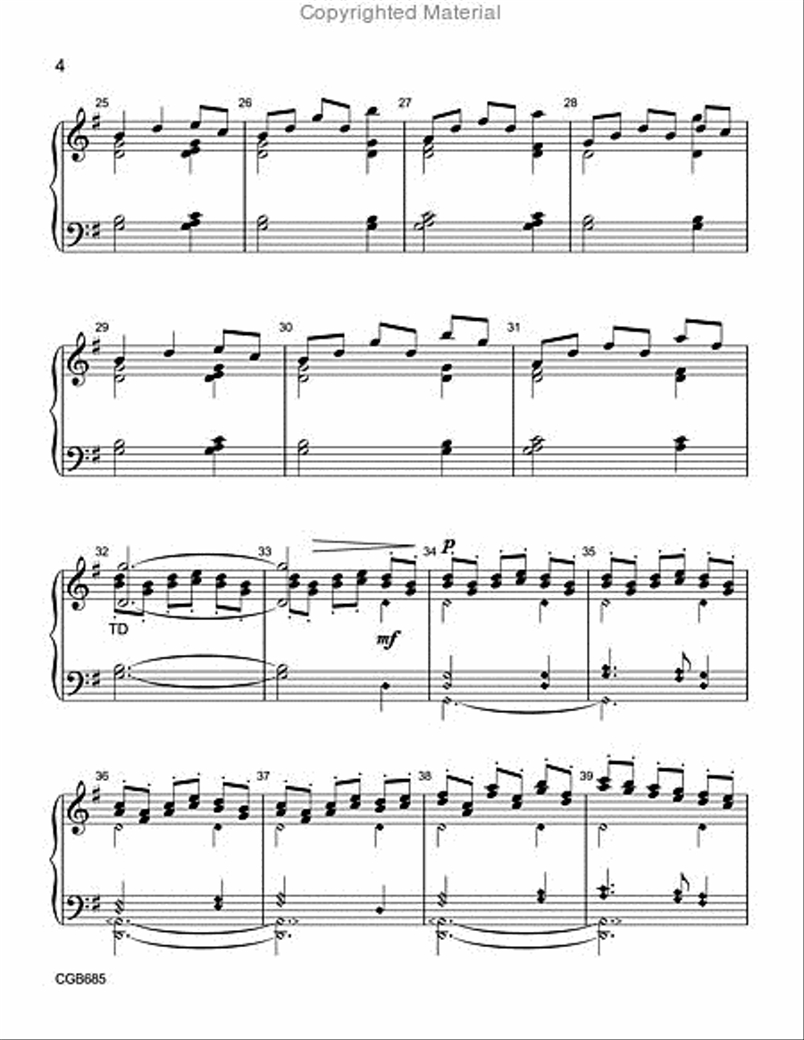 I Am So Glad Each Christmas Eve Handbell Choir scores gallery preview page 4
