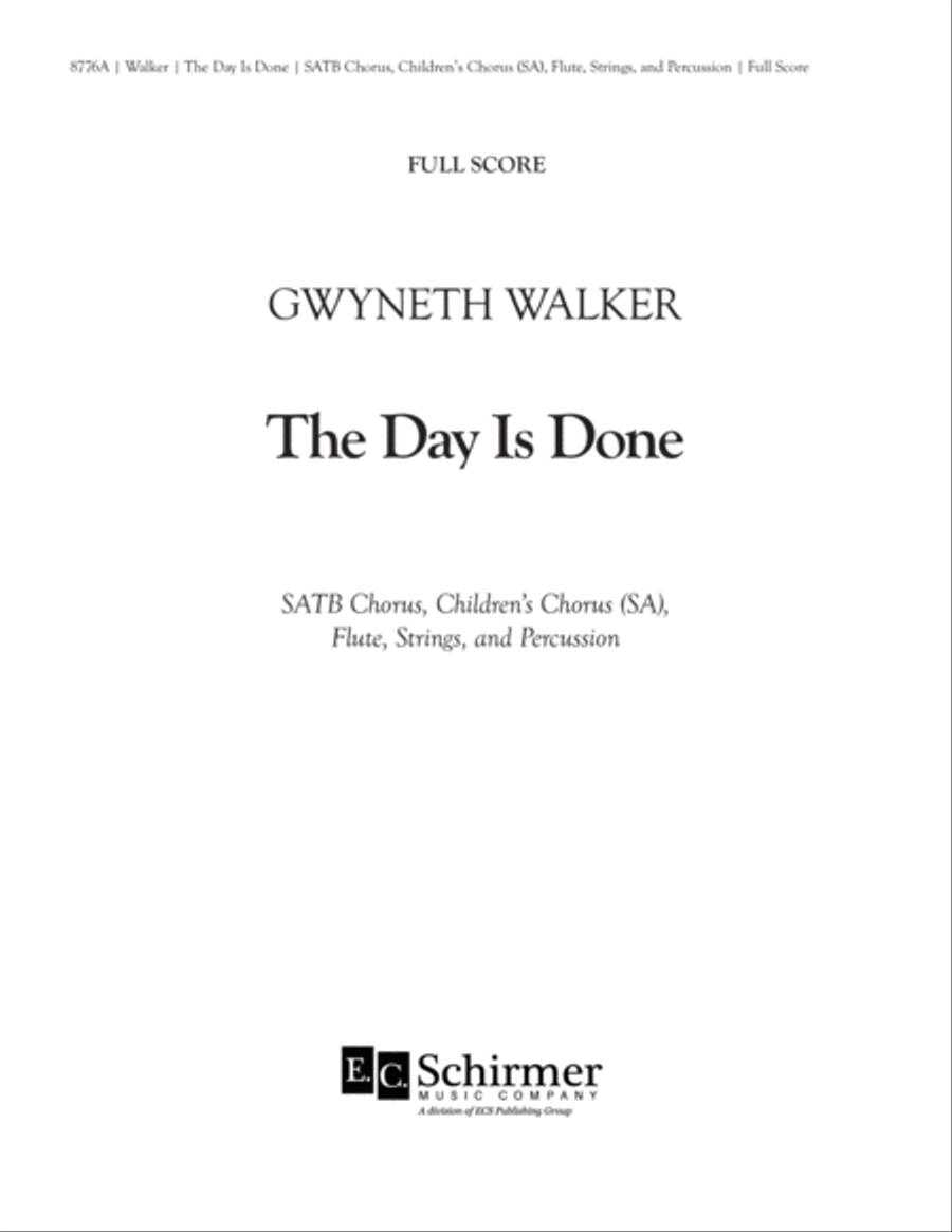 The Day Is Done The Day Is Done Choir scores gallery preview page 1
