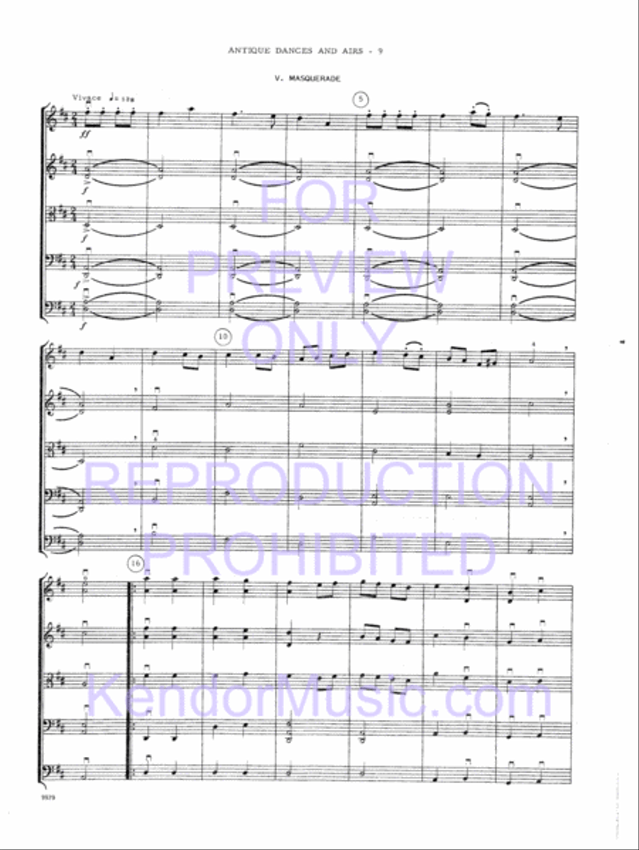 Antique Dances And Airs (Full Score) String Orchestra scores gallery preview page 12