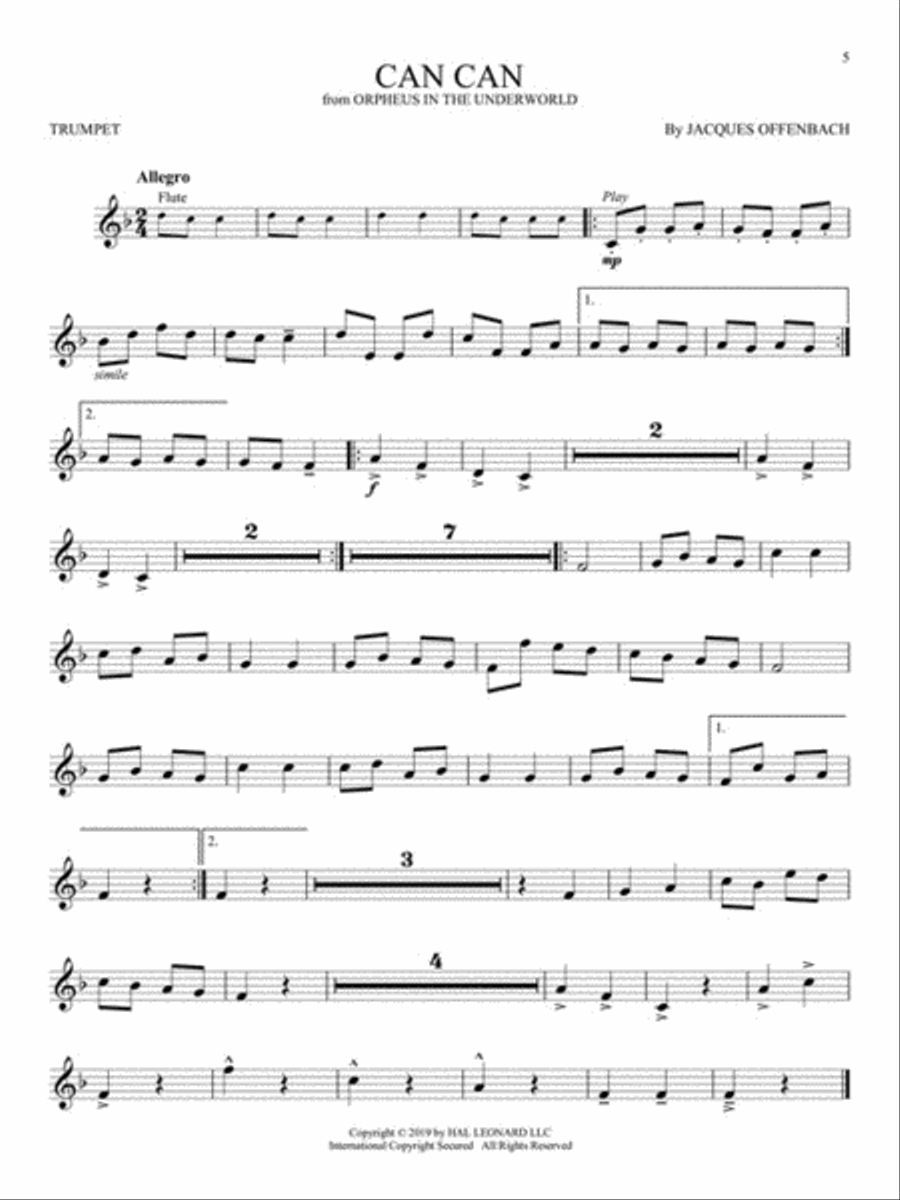 Great Classical Themes Trumpet Solo scores gallery preview page 4