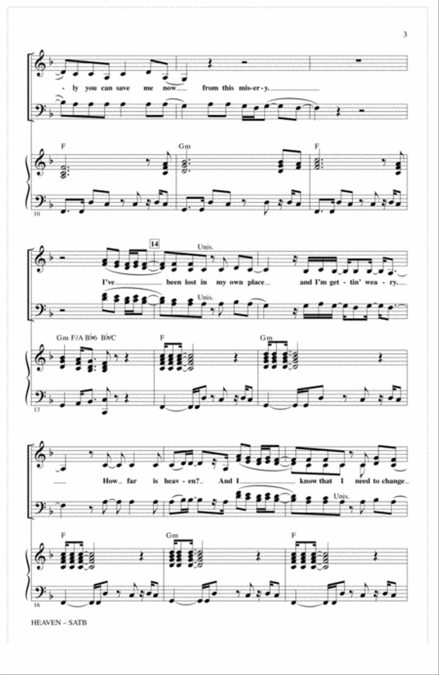 Heaven (arr. Mark Brymer) 4-Part scores gallery preview page 2