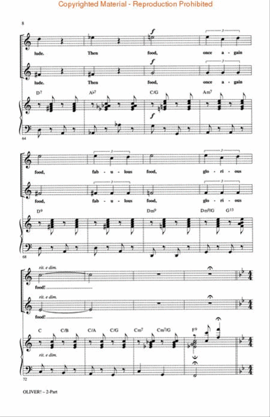 Oliver! (Choral Highlights) 2-Part scores gallery preview page 3