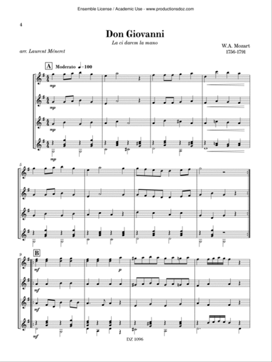 Au fil du temps Au fil du temps Guitar Ensemble scores gallery preview page 4
