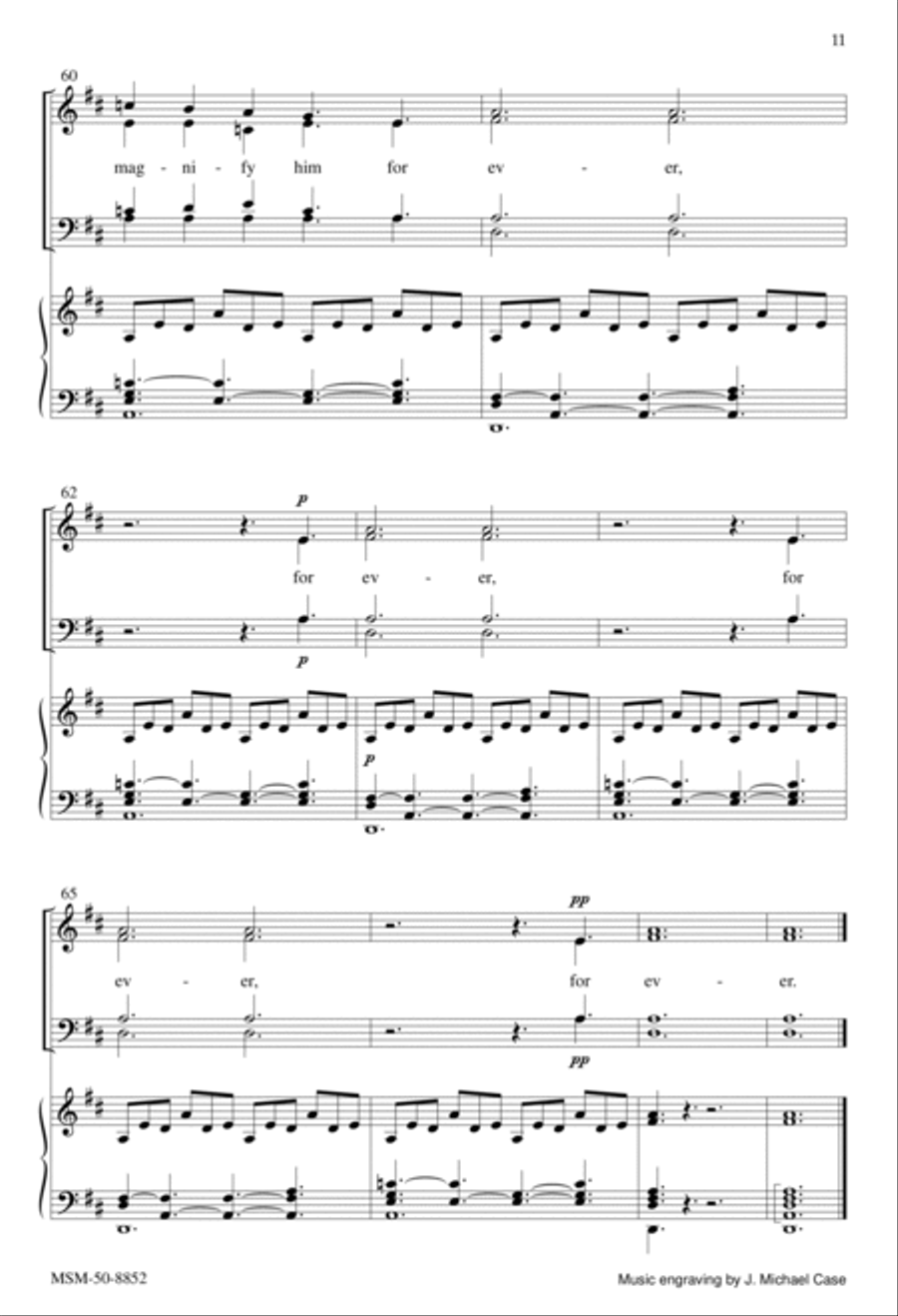 O Ye Mountains and Hills (Mvt 2 from Festival Benedicite) 4-Part scores gallery preview page 11