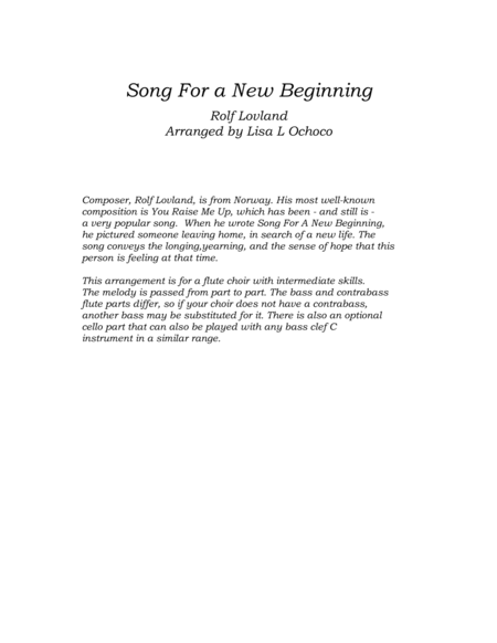 Song For A New Beginning image number null