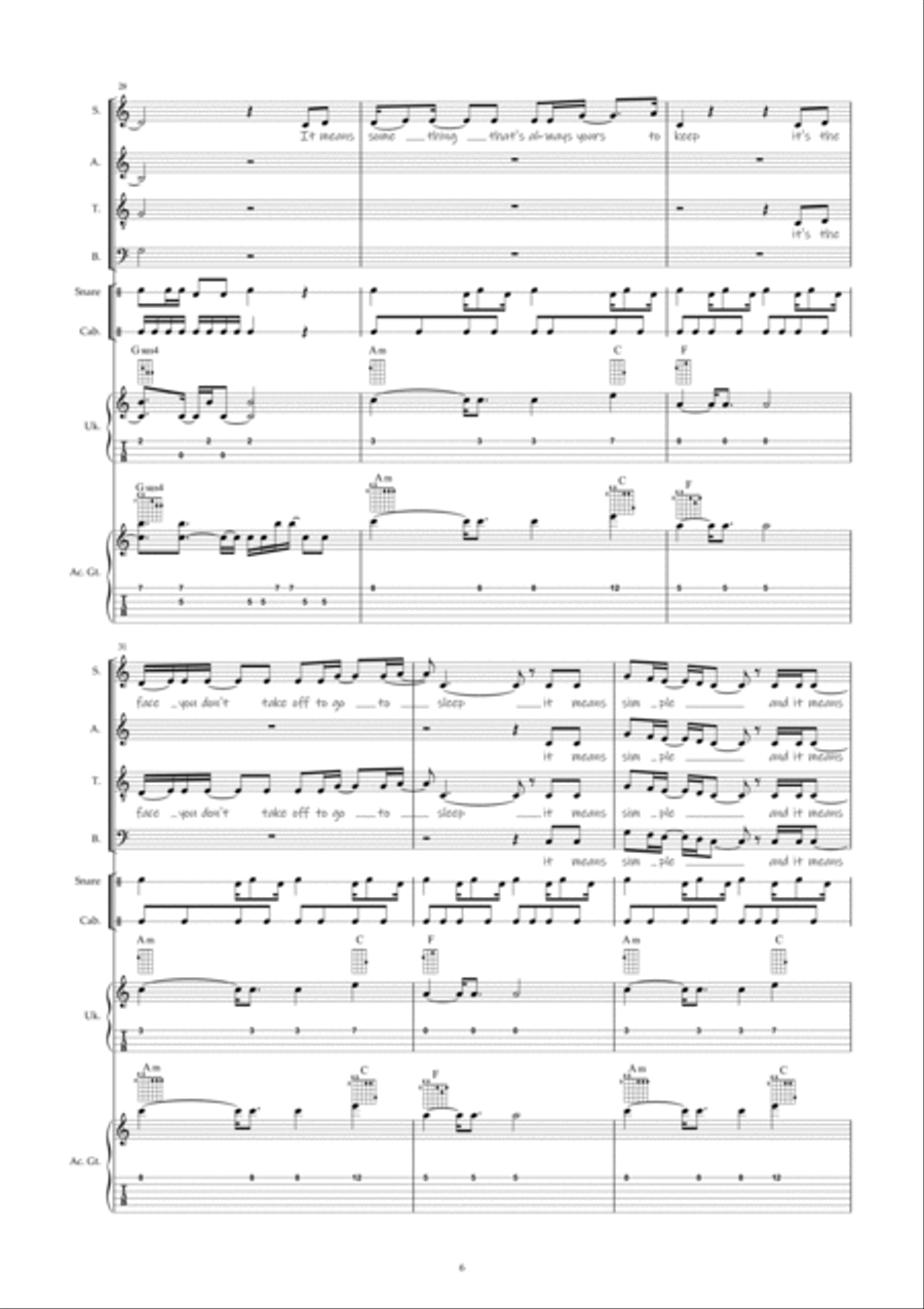 It means beautiful 4-Part scores gallery preview page 6