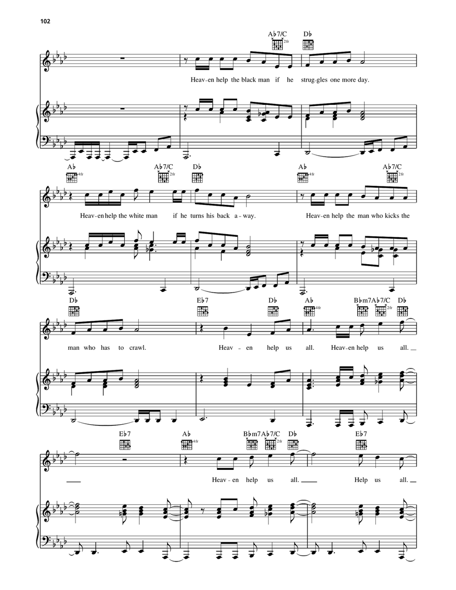 Heaven Help Us All Heaven Help Us All Piano, Vocal, Guitar scores gallery preview page 2