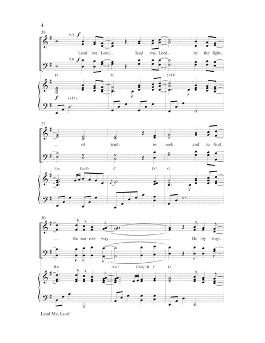Lead Me, Lord Lead Me, Lord Choir scores gallery preview page 4