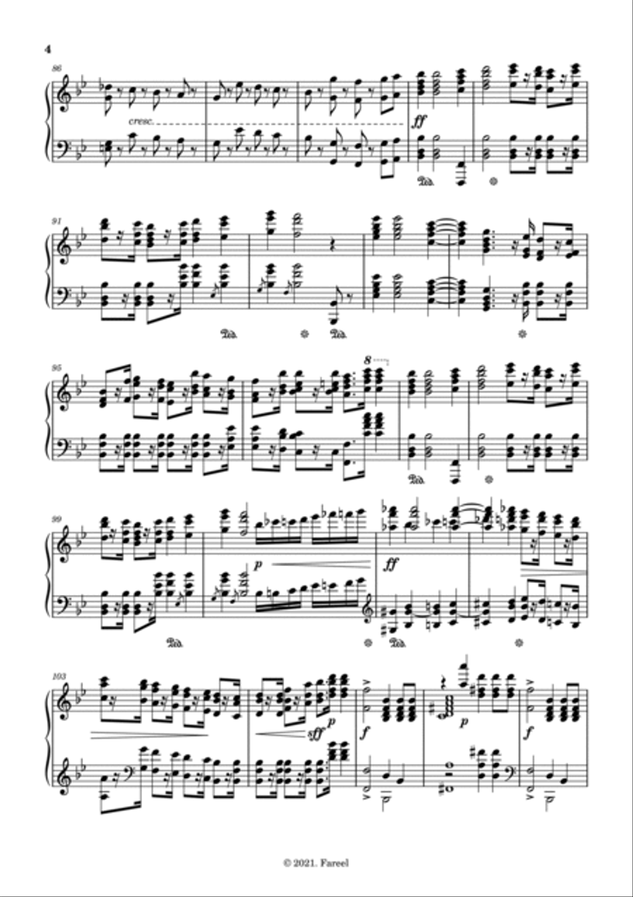 Symphonie Fantastique : Marche au Supplice Piano Solo scores gallery preview page 4