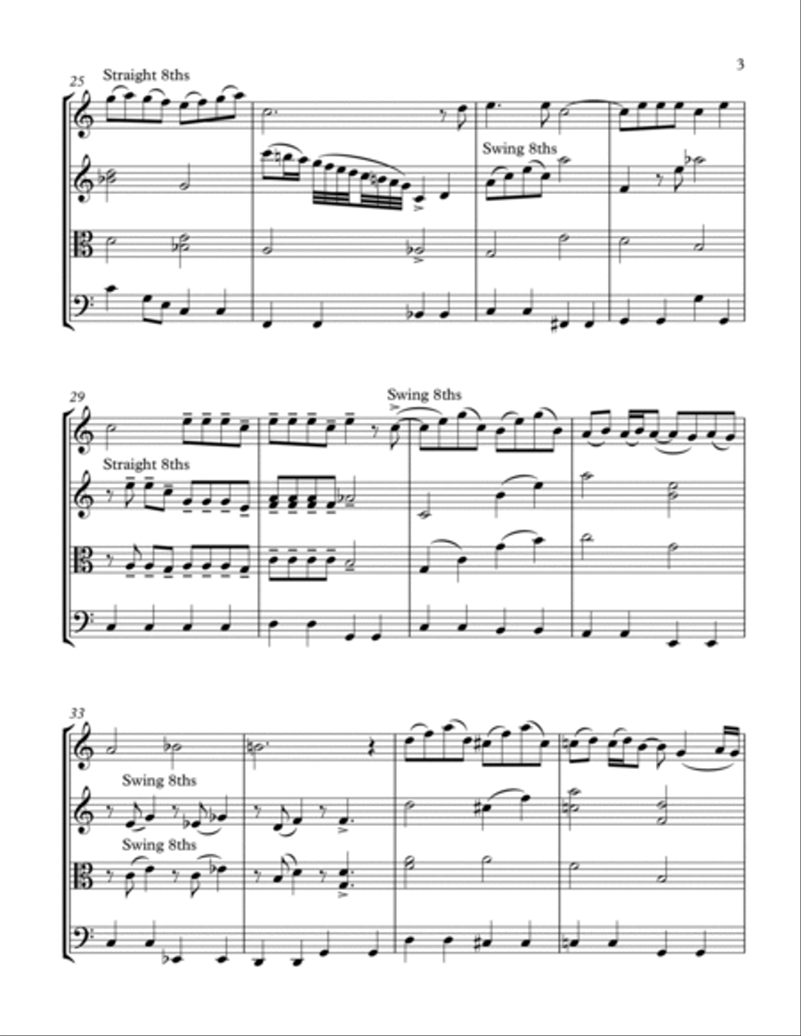 It's Been A Long, Long Time String Quartet scores gallery preview page 3