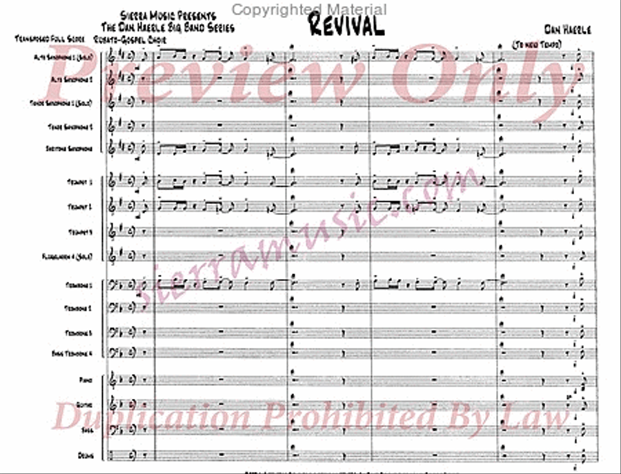 Revival Jazz Ensemble scores gallery preview page 2