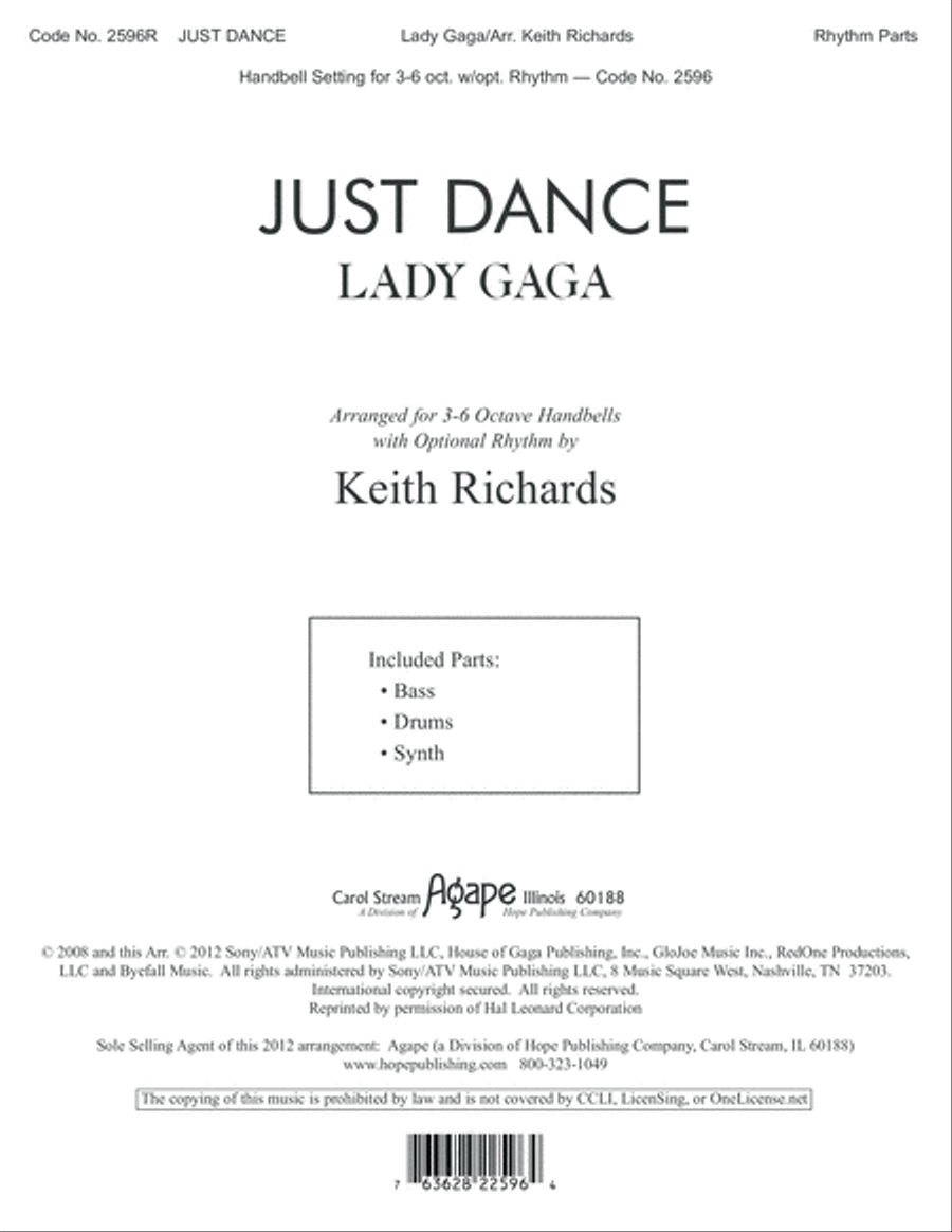 Just Dance Handbell Choir scores gallery preview page 1
