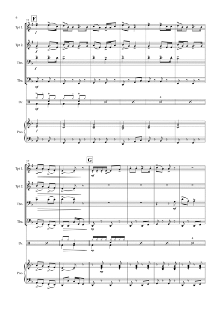 Wellerman Brass Quartet scores gallery preview page 6