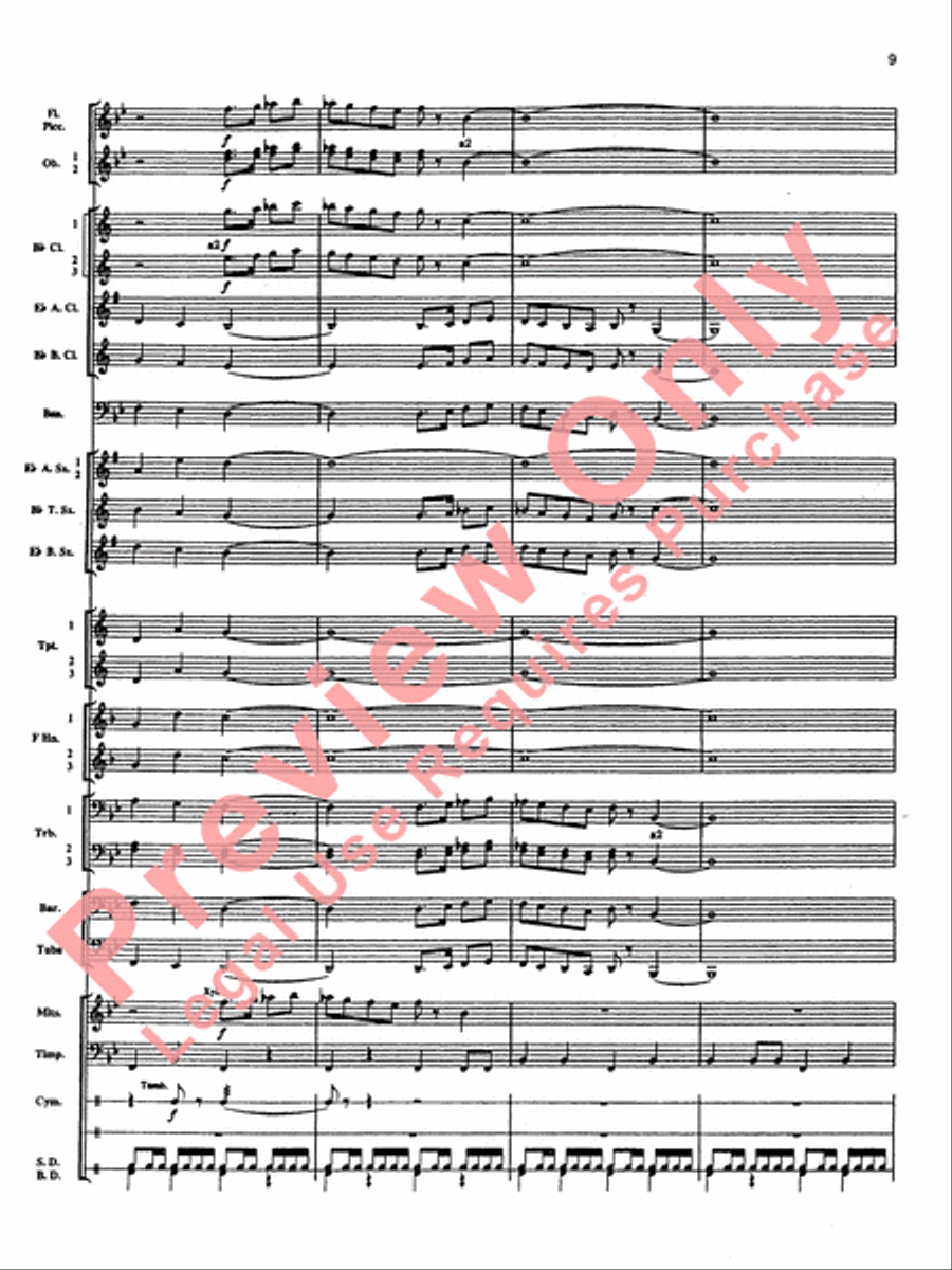 Percussion Mystique Concert Band scores gallery preview page 10