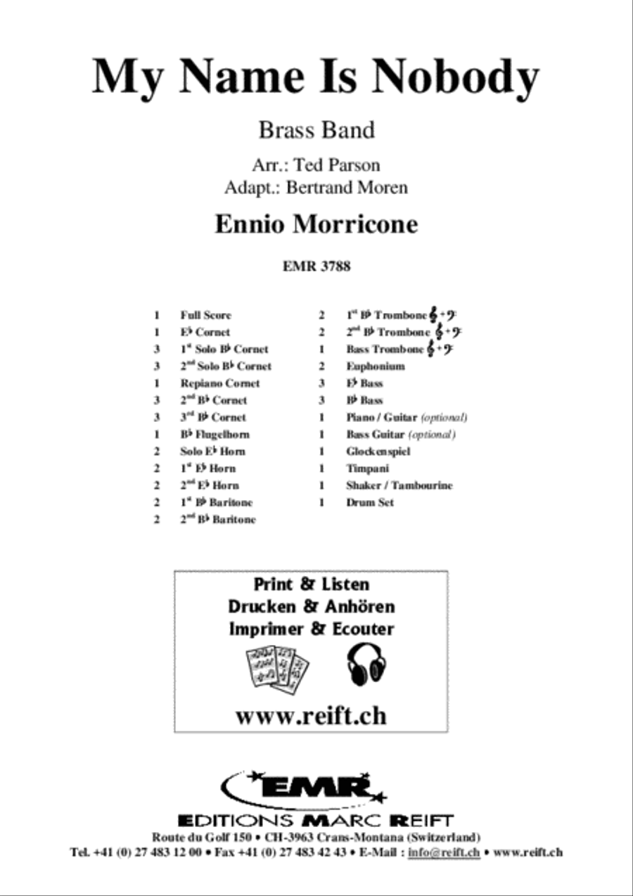 My Name Is Nobody Brass Band scores gallery preview page 2