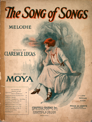 Book cover for The Song of Songs. Melodie