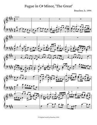 Prelude and Fugue in C# Minor (The Great): II. Fugue