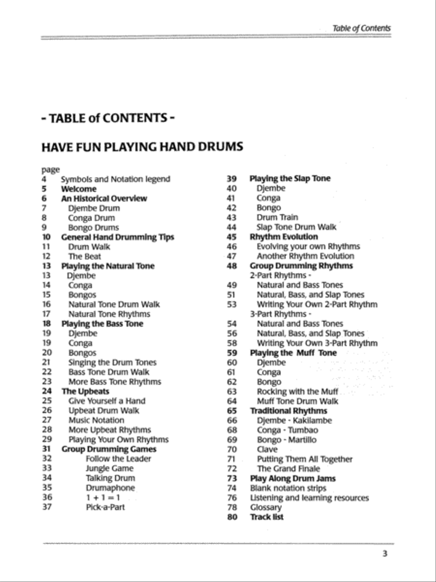 Ultimate Beginner Have Fun Playing Hand Drums for Bongo, Conga and Djembe Drums Drums scores gallery preview page 2